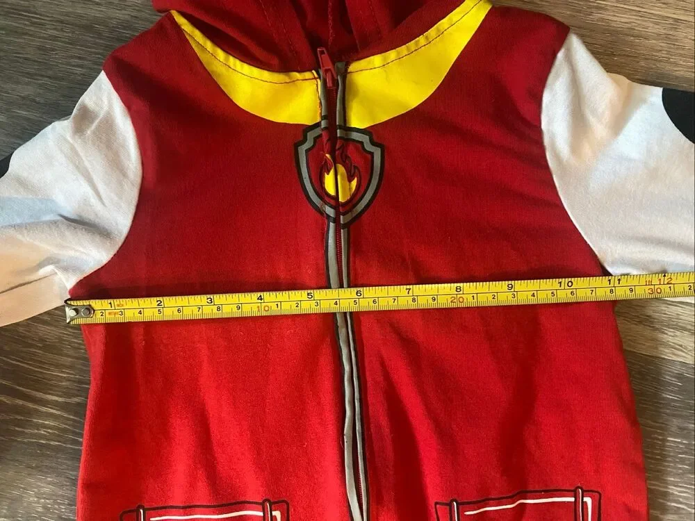 Paw Patrol Marshall Costume Boys Size 5T Dalmatian Firefighter Jumpsuit Hood